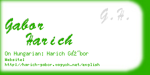gabor harich business card